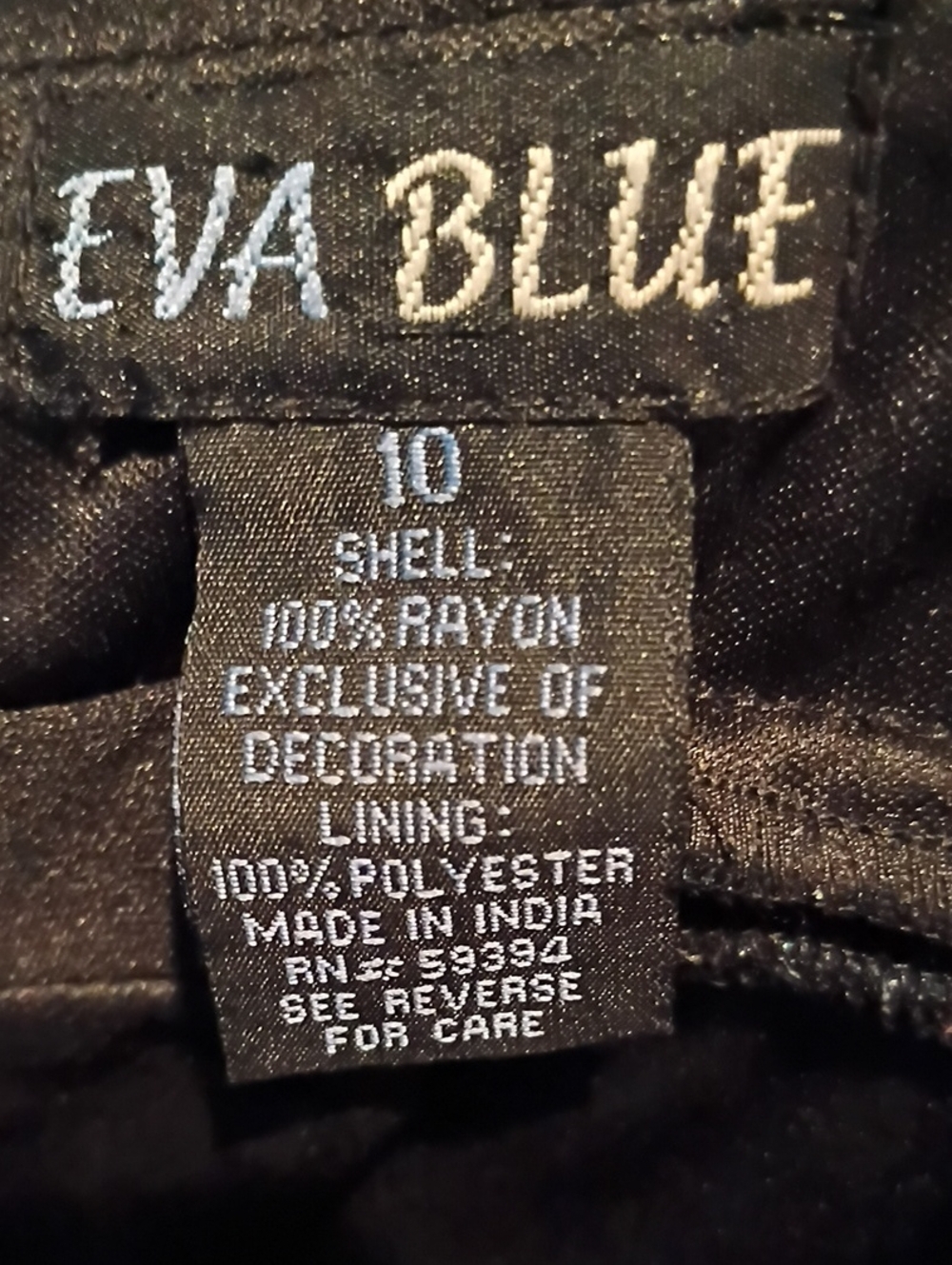EVA BLUE Strappy Teal, Black and Blue Sheer Patterned Designed Dress